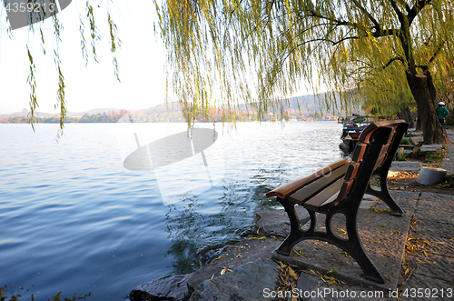 Image of Landscape of West lake in Hangzhou, China