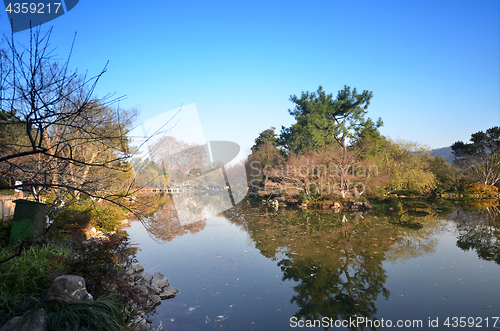 Image of Landscape of West lake in Hangzhou, China