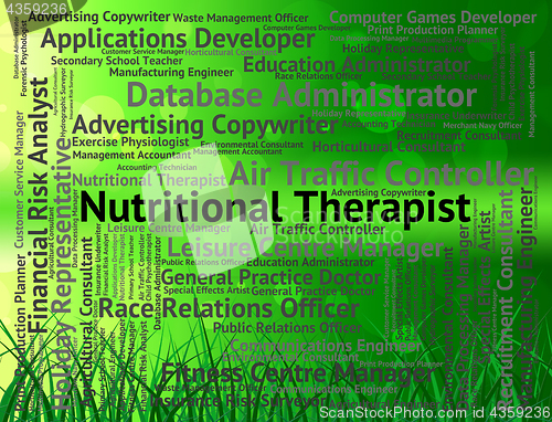 Image of Nutritional Therapist Represents Diet Hire And Therapists