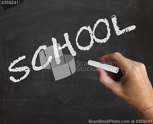 Image of School Word Represents Studying Educated And Educate