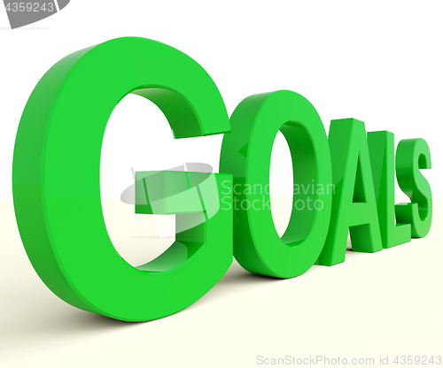 Image of Goals Word Showing Objectives Hope And Future