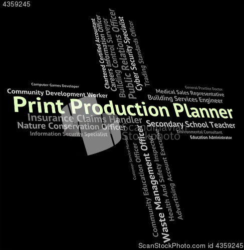 Image of Print Production Planner Represents Job Occupation And Recruitme