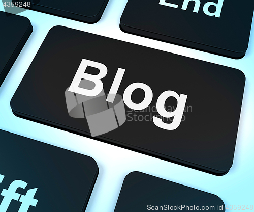 Image of Blog Computer Key For Blogger Website