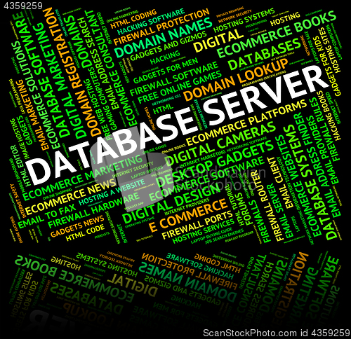 Image of Database Server Means Serving Servers And Computer