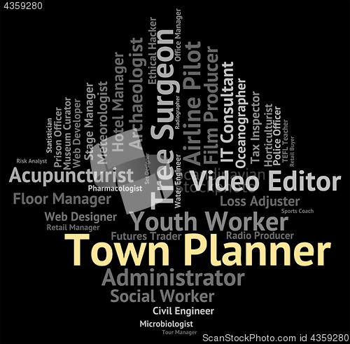 Image of Town Planner Represents Urban Area And Administrator