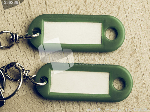 Image of Vintage looking Green keyring