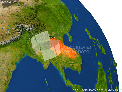 Image of Map of Laos in red