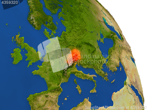 Image of Map of Austria in red