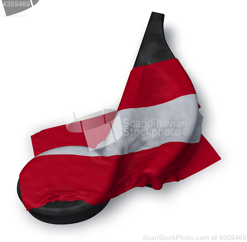 Image of music note and austrian flag - 3d rendering