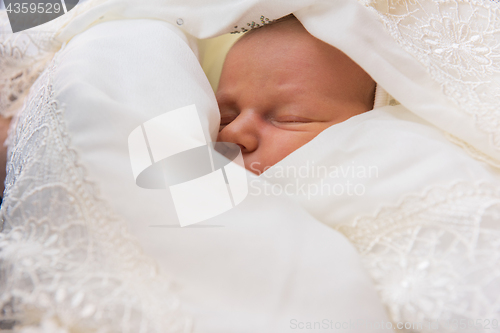 Image of Sleeping newborn baby