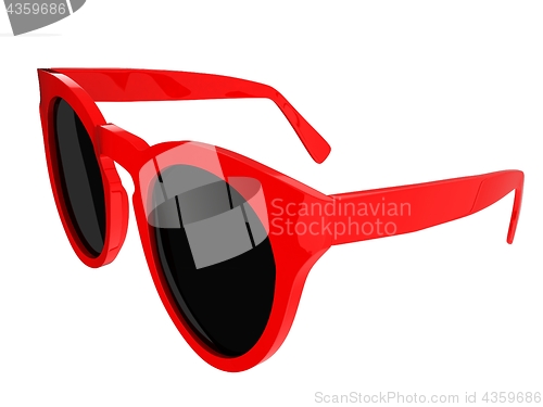 Image of Cool red sunglasses. 3d illustration