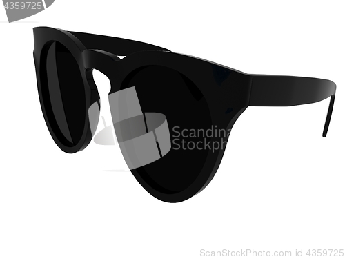 Image of Cool black sunglasses. 3d illustration