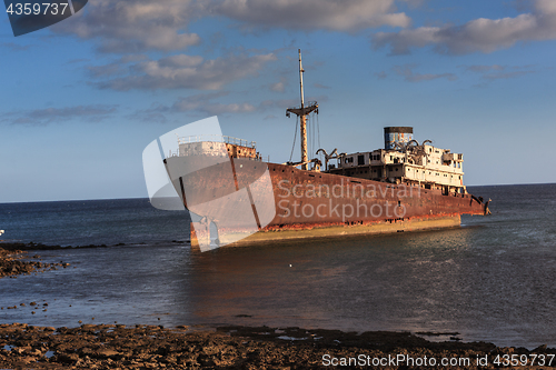 Image of An old shipwreck located outside the capital Arrecife on Lanzaro