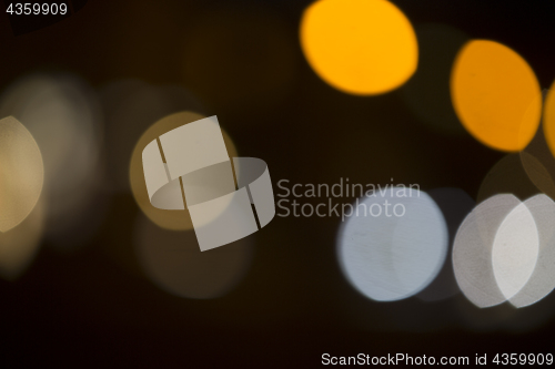 Image of Colorful bokeh on black background