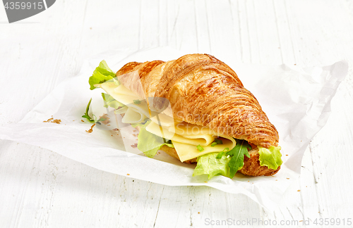 Image of croissant sandwich with cheese