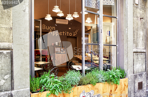 Image of Window of restaurant in Florence