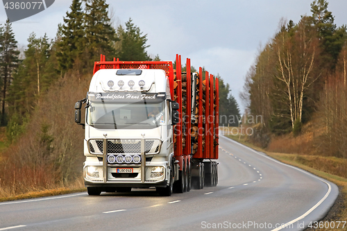 Image of Iveco Stralis Logging Truck on Road