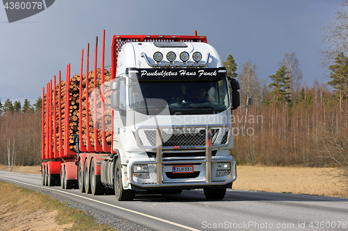 Image of White Iveco Stralis 560 Logging Truck