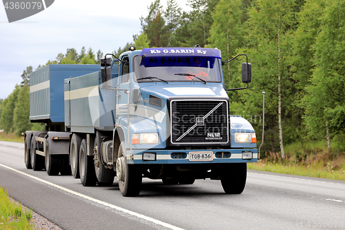 Image of Volvo NL12 Gravel Truck on Road at Summer