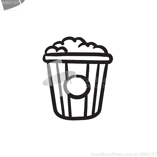 Image of Popcorn sketch icon.