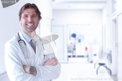 Image of Senior doctor in hospital room