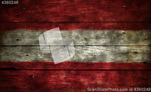 Image of flag austria on wood