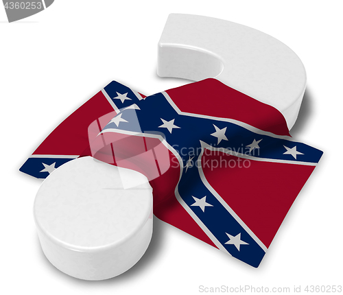 Image of question mark and flag of the Confederate States of America 