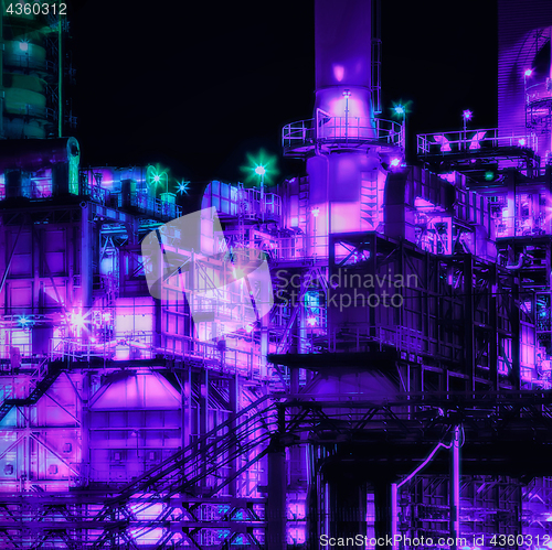 Image of Industrial Futuristic Purple Background