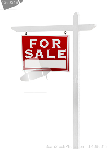 Image of Left Facing For Sale Real Estate Sign Isolated on a White Backgr