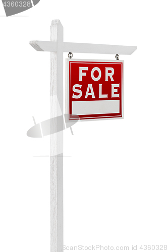 Image of Right Facing For Sale Real Estate Sign Isolated on a White Backg