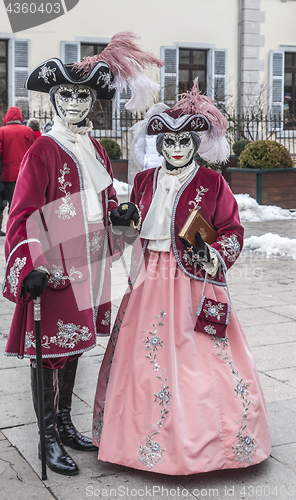 Image of Disguised Couple - Annecy Venetian Carnival 2013