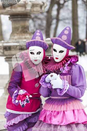 Image of Disguised Couple - Annecy Venetian Carnival 2013