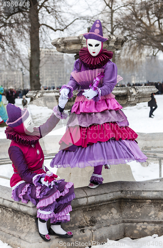 Image of Disguised Couple - Annecy Venetian Carnival 2013