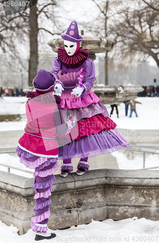 Image of Disguised Couple - Annecy Venetian Carnival 2013