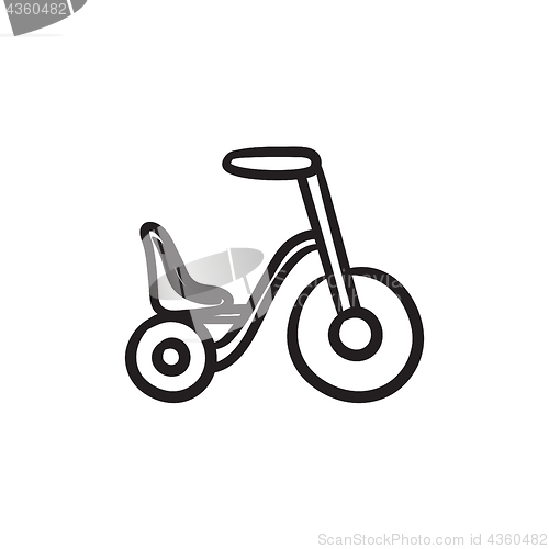 Image of Child bike sketch icon.