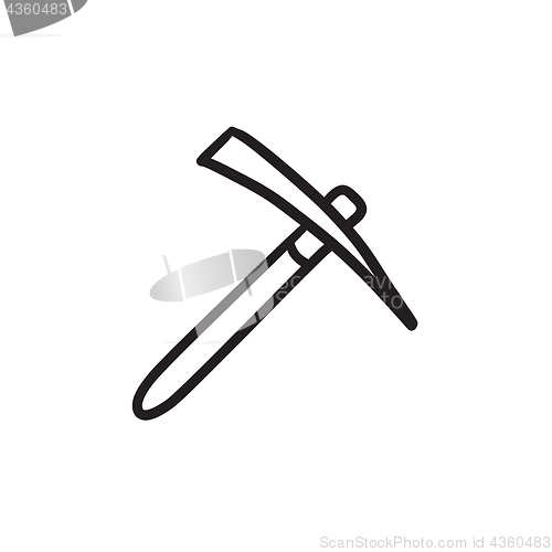 Image of Pickax sketch icon.