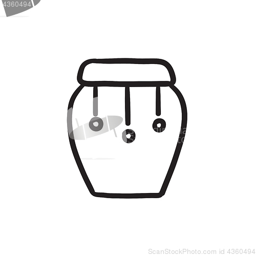 Image of Drum instrument sketch icon.