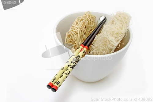 Image of Noodles with chopsticks