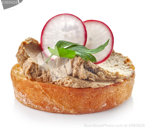 Image of toasted bread with homemade liver pate