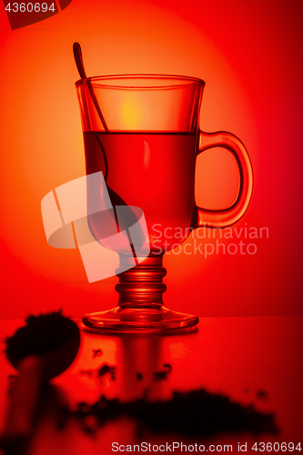 Image of Concept still life tea in a glass