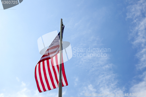 Image of Flag of United States on a flagpole