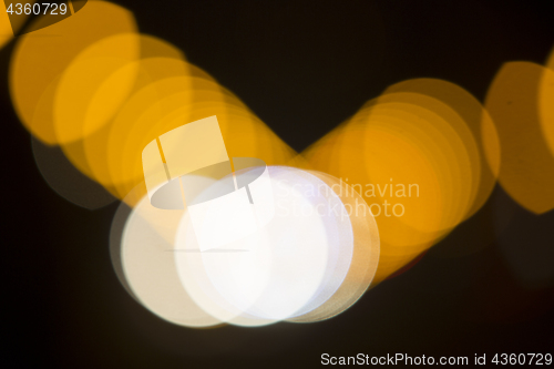 Image of Colorful bokeh on black background
