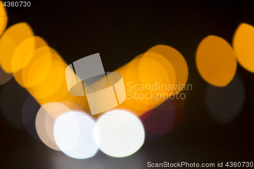 Image of Colorful bokeh on black background