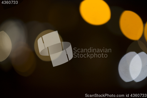 Image of Colorful bokeh on black background