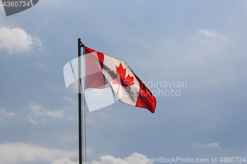 Image of National flag of Canada on a flagpole