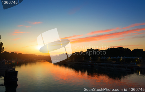 Image of Sunset over Seine