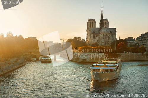 Image of Boat near Notre Dame