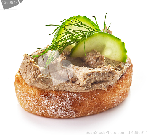 Image of toasted bread with homemade liver pate