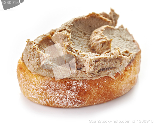 Image of toasted bread with homemade liver pate