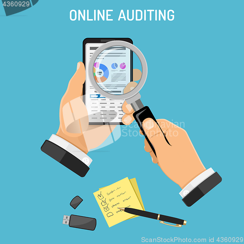 Image of Online Auditing, Tax process, Accounting Concept